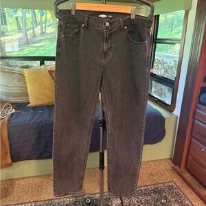 Old Navy Black Boyfriend Jeans Mid Rise Size 10